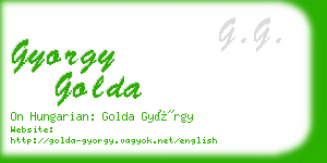 gyorgy golda business card